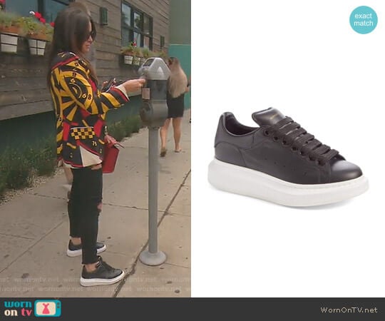 Alexander McQueen Leather Sneaker worn by Kyle Richards on The Real Housewives of Beverly Hills