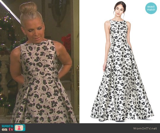 Alice + Olivia Drea Gown worn by Jennifer Horton (Melissa Reeves) on Days of our Lives