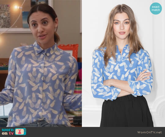 & Other Stories Silk Shirt worn by Ana Torres (Francia Raisa) on Grown-ish