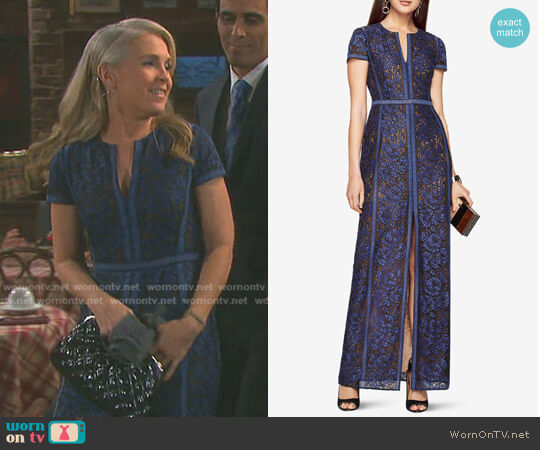 Bcbgmaxazria Cailean Floral Lace Gown worn by Jennifer Horton (Melissa Reeves) on Days of our Lives