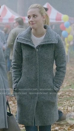 Betty’s grey zip up coat on Riverdale