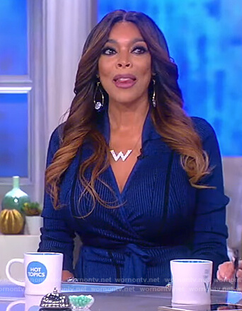 Wendy’s blue wrap dress on The View
