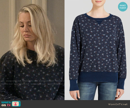 Current Elliott Stadium Floral Print Sweatshirt worn by Penny Hofstadter (Kaley Cuoco) on The Big Bang Theory