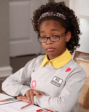Diane’s ‘Miss Behavior’ sweatshirt on Black-ish