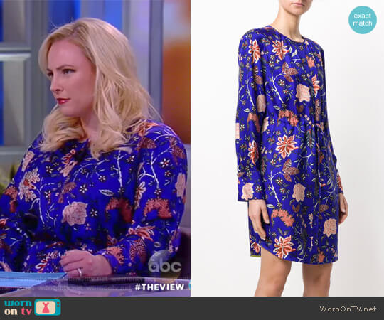 Diane von Furstenberg Gathered Floral Dress worn by Meghan McCain on The View