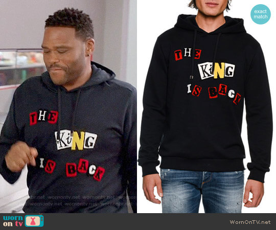 Dolce & Gabbana The King is Back Hoodie worn by Andre Johnson (Anthony Anderson) on Black-ish