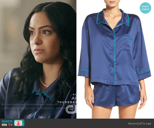 Flora by Flora Nikrooz Wisteria Satin Pajamas worn by Veronica Lodge (Camila Mendes) on Riverdale