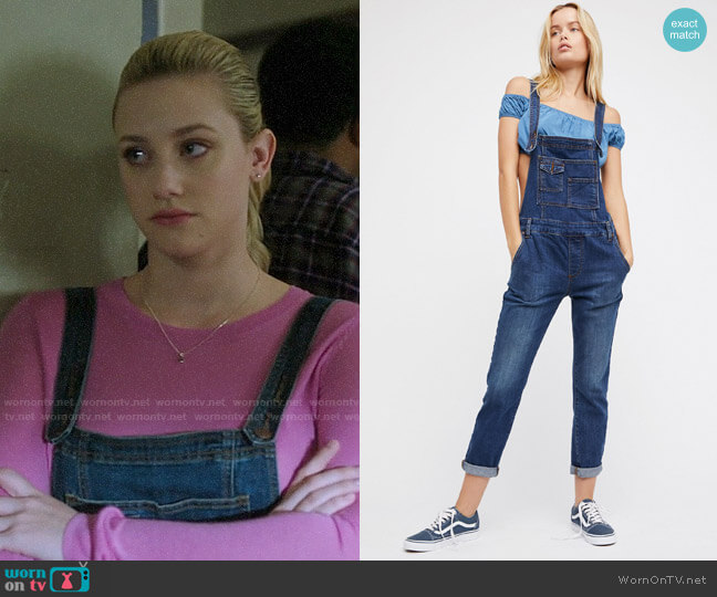 Free People Washed Denim Overalls worn by Betty Cooper (Lili Reinhart) on Riverdale