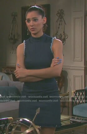Gabi’s denim mock neck dress on Days of our Lives