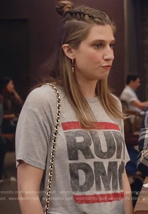 Nomi’s gray run dmc print t-shirt on Grown-ish