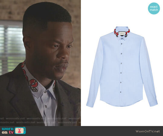 Gucci Oxford Duke shirt with Snake worn by Jeff Colby (Sam Adegoke) on Dynasty