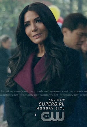 Hermione’s black and purple coat on Riverdale