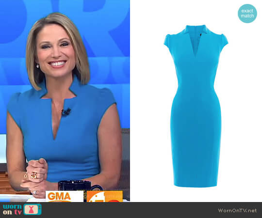 Karen Millen Tailored Pencil Dress worn by Amy Robach on Good Morning America