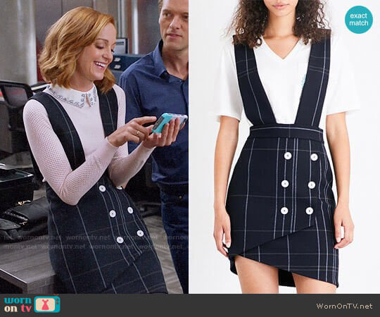 Maje Jola Gabardine Pinafore Dress