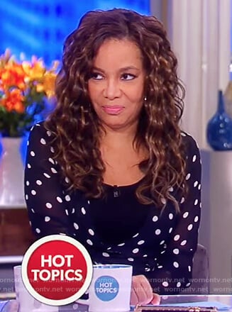 Sunny’s polka dot wrap dress on The View