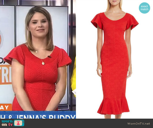 Opening Ceremony Lotus Dress worn by Jenna Bush Hager on Today