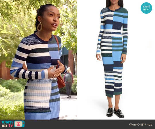 Opening Ceremony Space Dye Maxi Dress worn by Zoey Johnson (Yara Shahidi) on Grown-ish