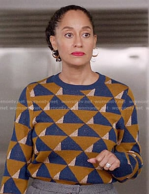 Rainbow’s triangle print sweater on Black-ish
