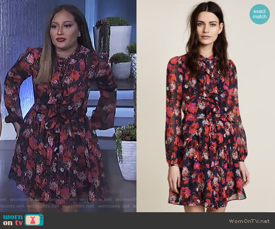 Saloni Tilly Ruffle C Dress worn by Adrienne Houghton on The Real