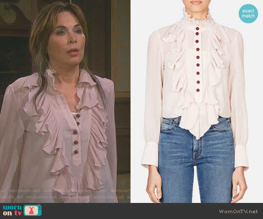 See by Chloe Victorian Button Blouse worn by Kate Roberts (Lauren Koslow) on Days of our Lives