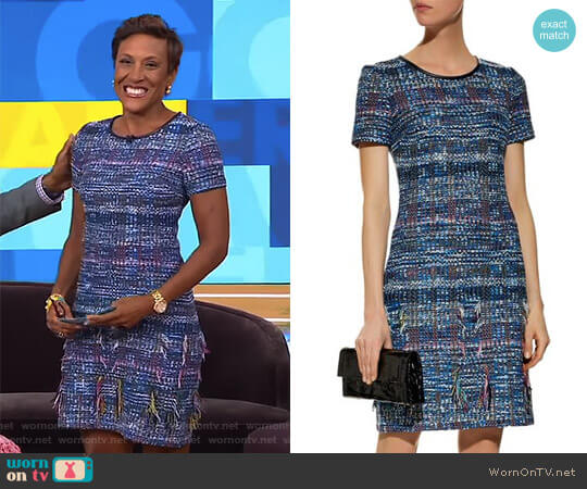 St. John Tweed Shift Dress worn by Robin Roberts on Good Morning America