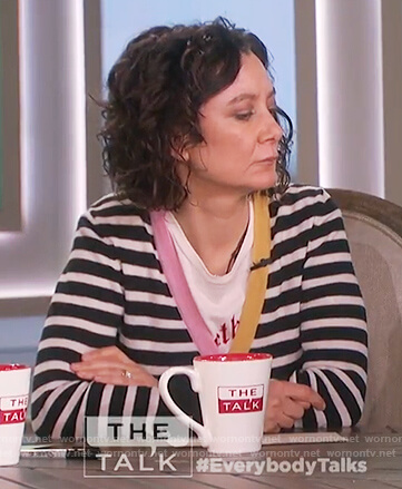 Sara’s striped cardigan on The Talk