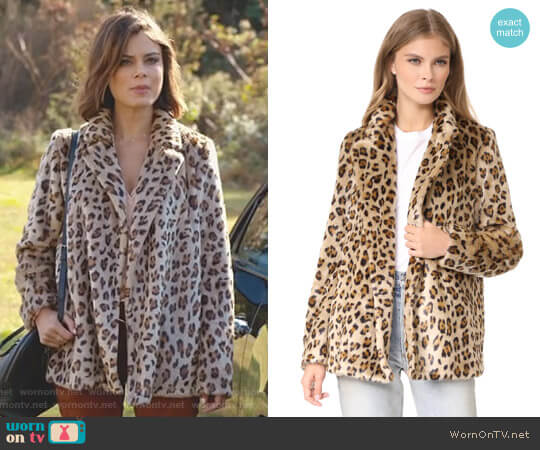 Theory Clairene Coat worn by Cristal Flores (Nathalie Kelley) on Dynasty