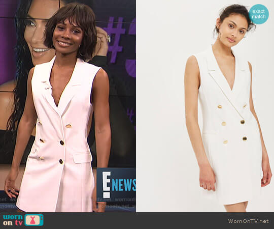 Topshop Double Breasted Blazer Dress worn by Zuri Hall on E! News
