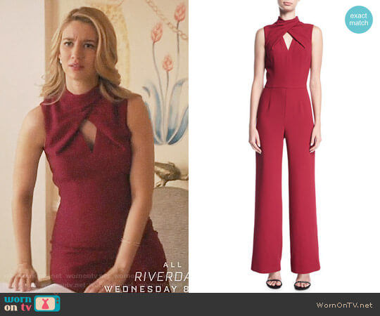 Trina Turk Contessa Jumpsuit in Loganberry worn by Petra Solano (Yael Grobglas) on Jane the Virgin