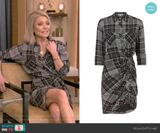 Veronica Beard Sierra Plaid Dress worn by Kelly Ripa on Live with Kelly and Mark