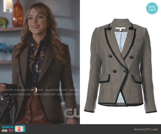 Veronica Beard Tweed Fitted Blazer worn by Fallon Carrington (Elizabeth Gillies) on Dynasty