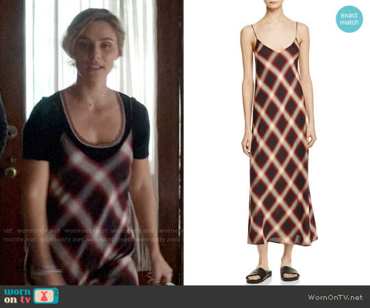 Vince Plaid Slip Dress worn by Scarlett O'Connor (Clare Bowen) on Nashville