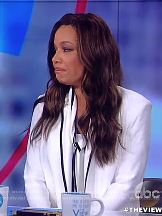 Sunny’s white piping jacket on The View