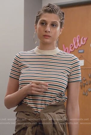 Nomi’s striped t-shirt on Grown-ish