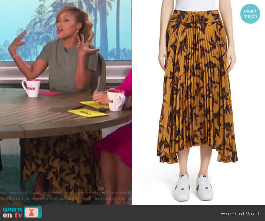 ALC Maya Pleated A-Line Skirt worn by Eve on The Talk