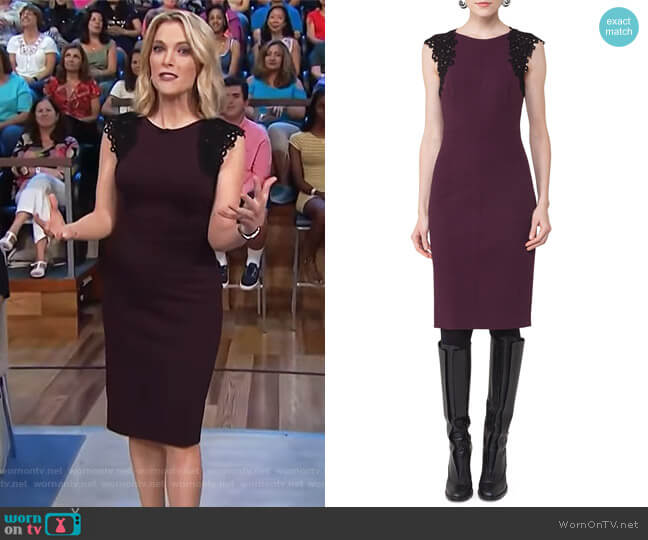 Akris Punto Lace-Trim Cap-Sleeve Dress worn by Megyn Kelly on Today