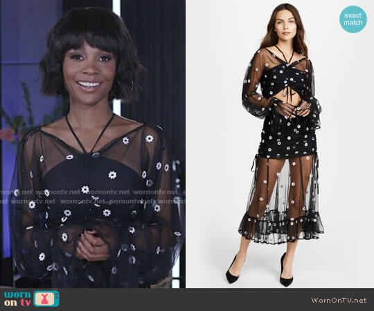 Alice McCall Le Lady Skirt worn by Zuri Hall on E! News