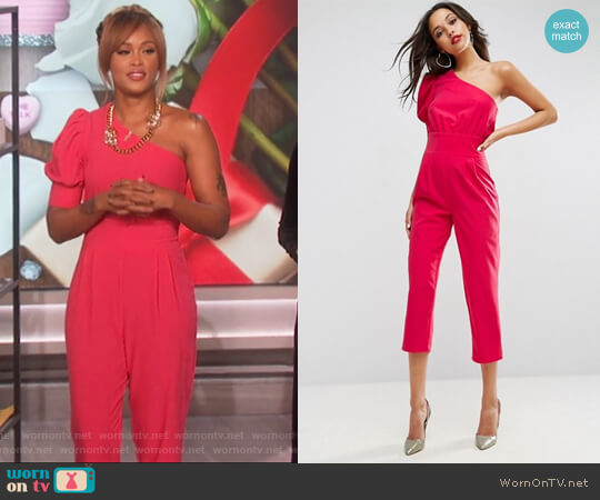 ASOS One Shoulder 80s Jumpsuit worn by Eve on The Talk