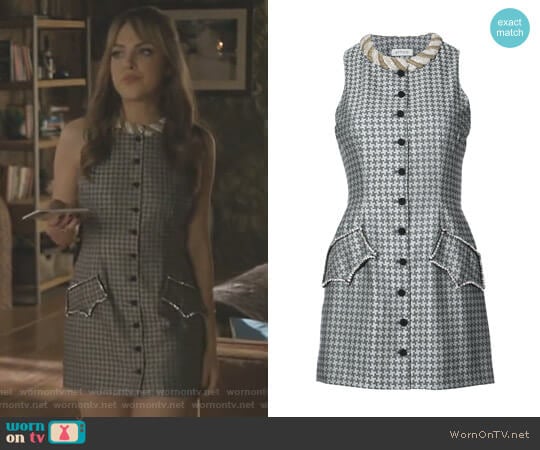 Attico Embellished and Buttoned Printed Mini Dress worn by Fallon Carrington (Elizabeth Gillies) on Dynasty