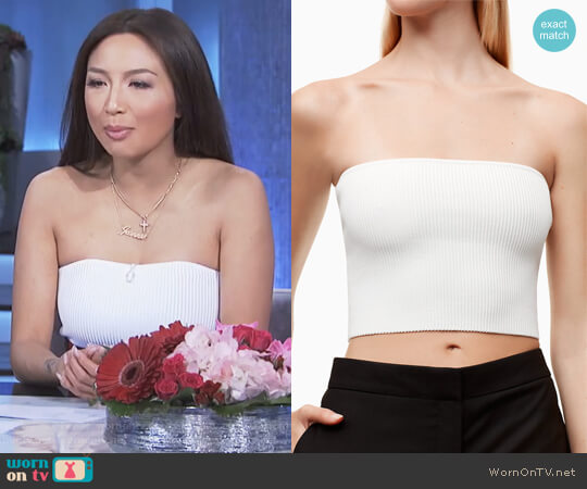 Babaton Essamba Knit Top worn by Jeannie Mai on The Real