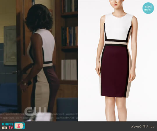Calvin Klein Colorblocked Sheath Dress worn by Kara Fowdy (Skye Marshall) on Black Lightning