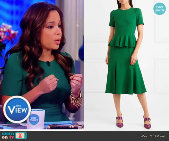 Dolce & Gabbana Crepe peplum dress worn by Sunny Hostin on The View