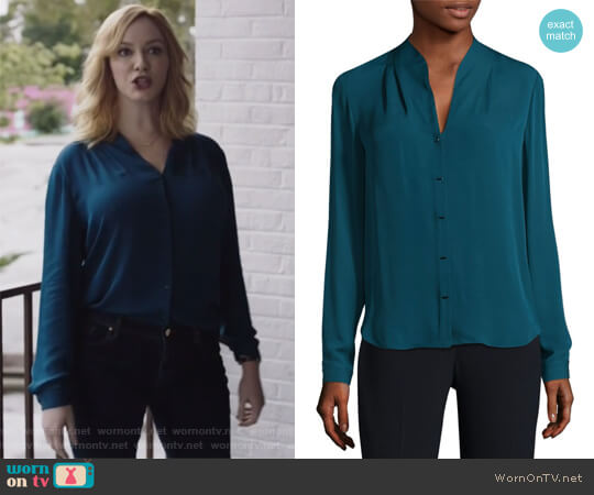 Elie Tahari Bea Silk Blouse worn by Beth Boland (Christina Hendricks) on Good Girls
