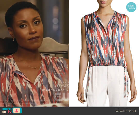 Etoile Isabel Marant Hervey Sleeveless Drawstring Top worn by Lynn Stewart (Christine Adams) on Black Lightning