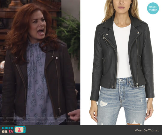 IRO Han Jacket worn by Grace Adler (Debra Messing) on Will and Grace