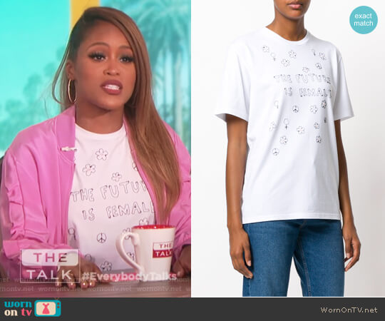 Jimi Roos Future is Female embroidered T-shirt worn by Eve on The Talk