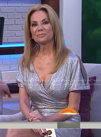 Kathie’s metallic slit sleeve dress on Today