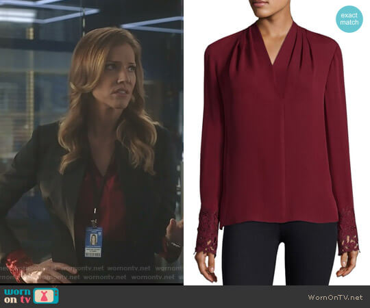 Kobi Halperin Maura Blouse worn by Charlotte Richards (Tricia Helfer) on Lucifer