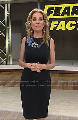Kathie’s black floral sleeveless dress on Today