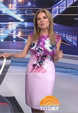 Kathie’s pink floral sheath dress on Today